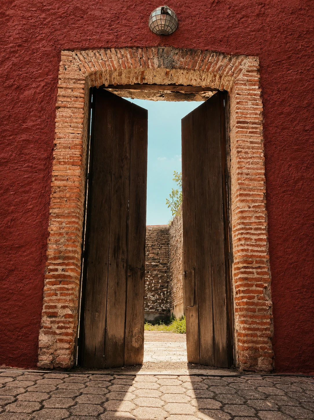 Acceso de arquitectura histórica en Hacienda TAI Capulín