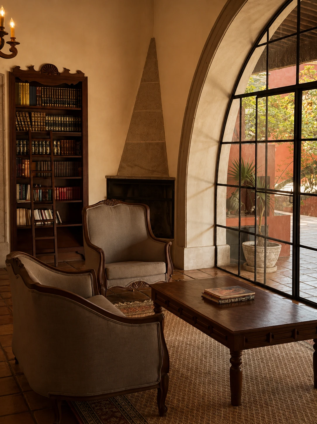 Salón de Hacienda TAI Capulín con arco y ventanal